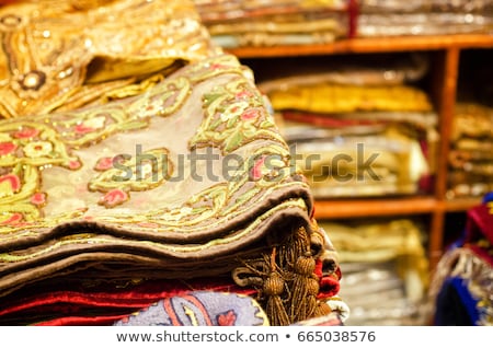 Stock photo: Colorful Rugs At The Market In Dubai