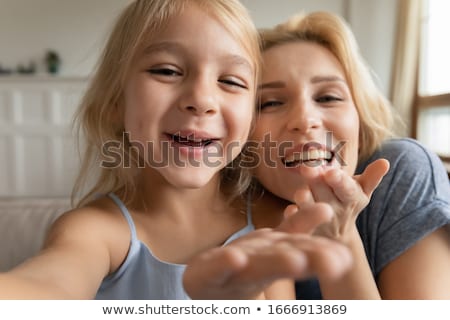 Foto stock: Girl Makes Funny Face