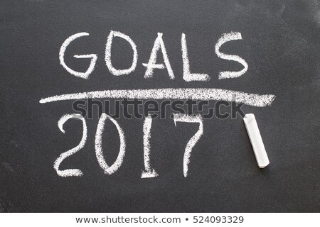 Stock fotó: Blank Goals Blackboard