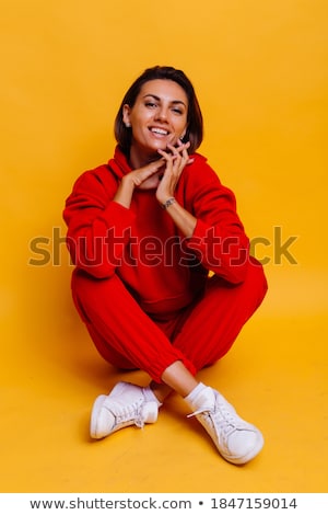 Foto stock: Brunette Ready For Winter