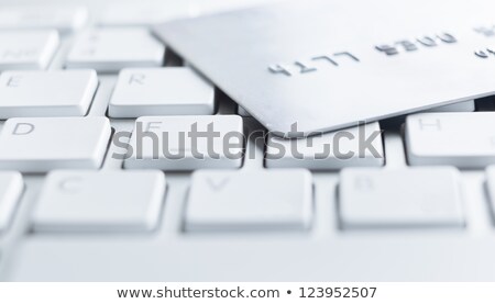 ストックフォト: Closeup Of Credit Card On A Pc Keyboard