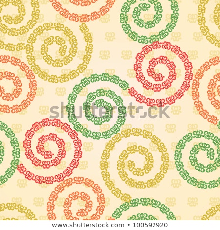 Foto stock: Decorative Finishing Ceramic Tiles Vector Illustration