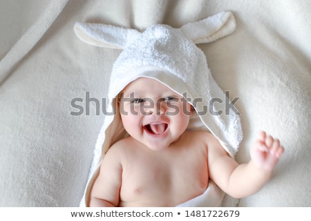 Stock photo: Bathing Newborn Baby