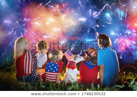 Foto stock: 4th Of July Independence Day Dog
