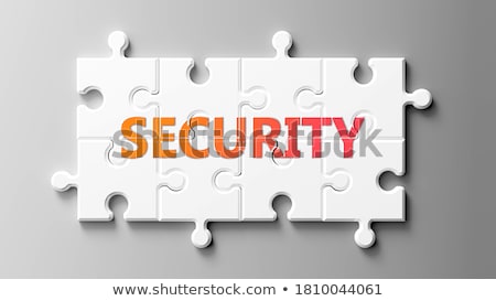 Stok fotoğraf: Puzzle With Word Security