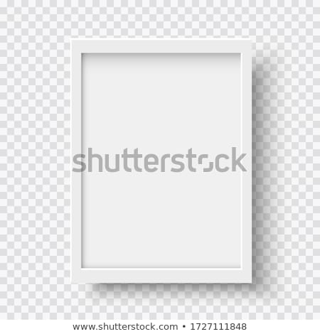 Foto d'archivio: Wooden Picture Frame On White Background