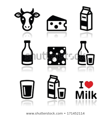 Meat And Milk Icons Zdjęcia stock © RedKoala
