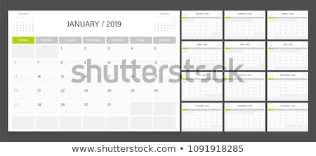 Imagine de stoc: 2019 Calendar Planner Template Design