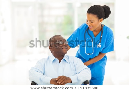 Foto stock: Senior Male Patient In A Modern Hospital