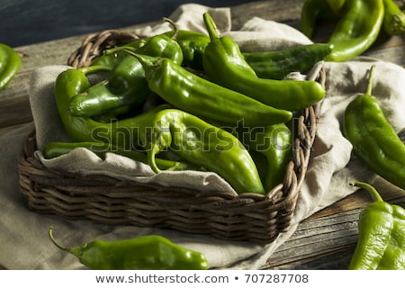 Stock photo: Roasted Hatch Green Chiles