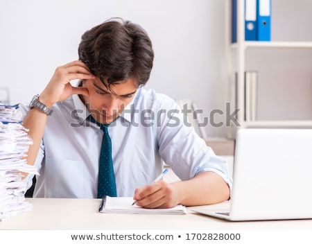 Сток-фото: Young Handsome Businessman Employee In The Office