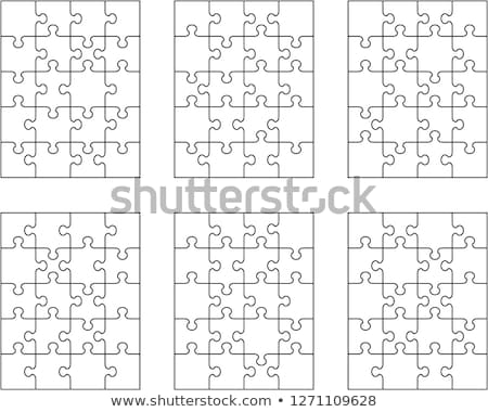 Stockfoto: White Puzzle Separate Pieces