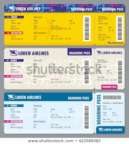 Stockfoto: Ticket Graphic Design Template Vector Illustration