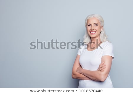 ストックフォト: A Portrait Of A Nice Smiling Mature Woman