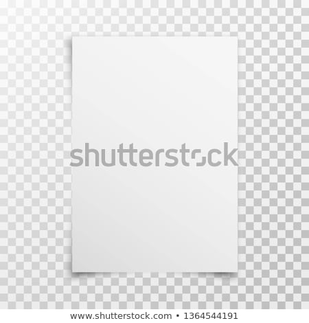 Сток-фото: Blank A4 Sheet Of White Paper With Shadow Template For Your Design Set Vector Illustration