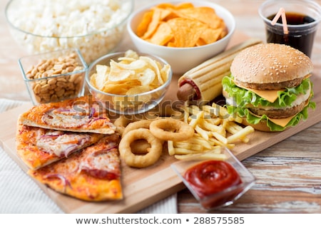 Stock foto: A Burger Unhealthy Fast Food