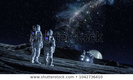 [[stock_photo]]: Astronaut On Lunar Mission Space Exploration