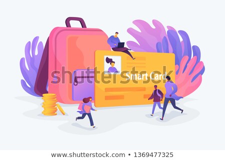 Foto stock: Access And Identification Cards Vector Concept Metaphors