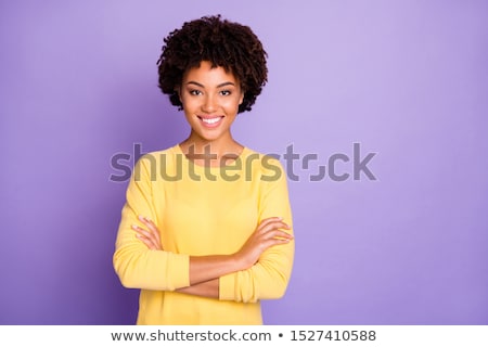 Stok fotoğraf: Beautiful Young African Woman Wearing Sweater