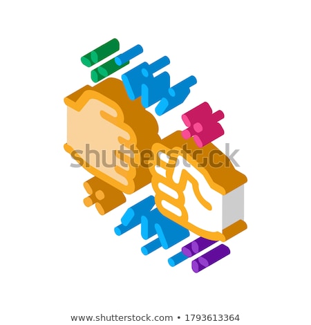 Friend Fist Bump Isometric Icon Vector Illustration [[stock_photo]] © pikepicture