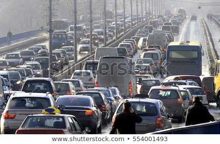 Foto stock: Traffic Jam In City