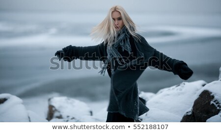 Blond Woman Among Rocks Stok fotoğraf © Stasia04