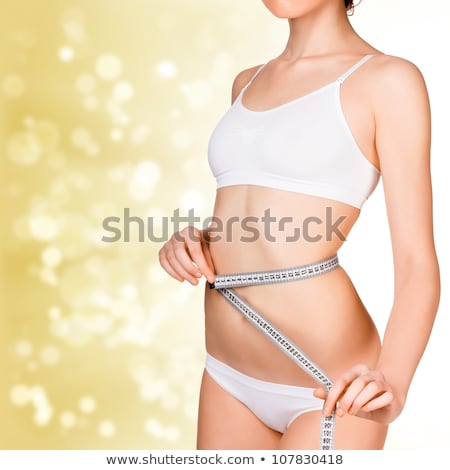 Zdjęcia stock: Woman Taking Measurements Of Her Body Blurred Background