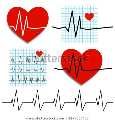 Heart With Cardiogram Eps 10 ストックフォト © jara3000