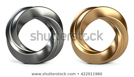 Foto stock: Abstract Steel Curved Isolated On White Background