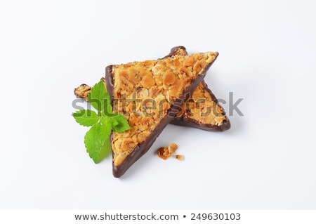 Stock foto: Nut Triangles Dipped In Bittersweet Chocolate