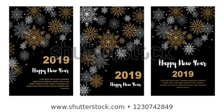 Stok fotoğraf: 2019 Happy New Year Background Vector Holiday Of 2019 Year Futuristic Glowing Neon Light Sphere P