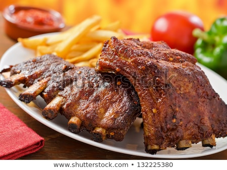 Stock fotó: Slabs Of Bbq Spare Ribs