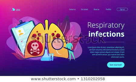 ストックフォト: Lower Respiratory Infections Concept Landing Page