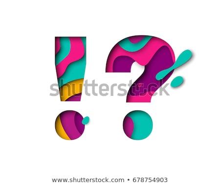 [[stock_photo]]: Colorful Paper Cut Out Font Exclamation Mark 3d