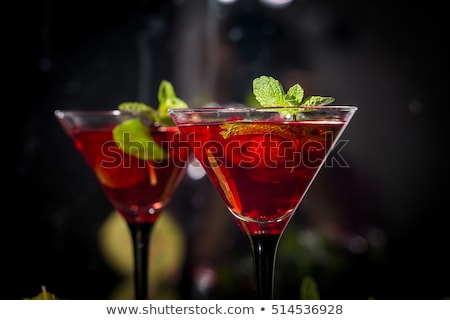 Stock fotó: Two Glasses Of Martini Cocktail