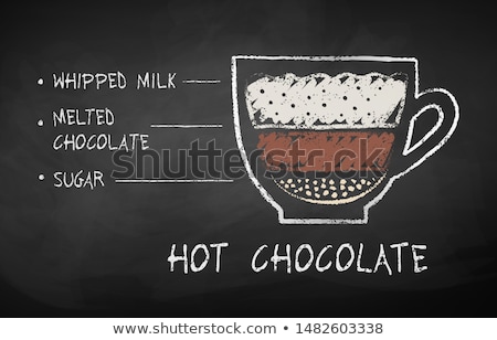 Stock fotó: Chalked Hot Chocolate Recipe