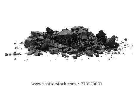 Zdjęcia stock: Black Coal Pile Isolated On White Background