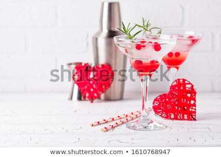 Stok fotoğraf: Cranberry Margarita Cocktail Valentines Day Drink