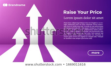 Stock fotó: Rise Your Price - Web Template In Trendy Colors