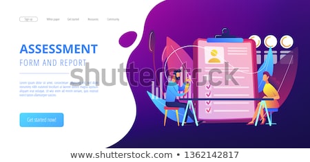 Сток-фото: Employee Assessment Concept Landing Page