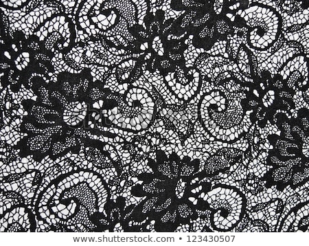 Stockfoto: Background From Black Lace With Pattern With Form Flower