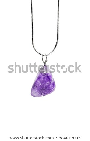 Foto d'archivio: Amethyst Over White Background