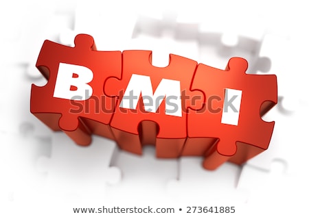 Foto d'archivio: Bmi - White Abbreviation On Red Puzzles