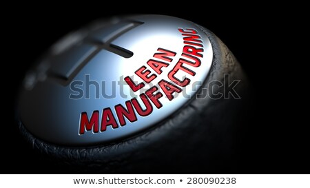 Stockfoto: Lean Manufacturing On Gear Shift Handle