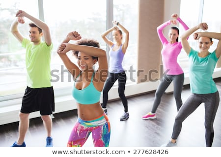 Сток-фото: Zumba Class Dancing In Studio