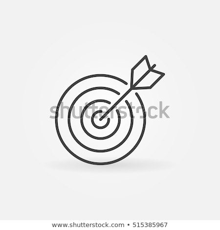 Foto stock: Shooting Target Line Icon