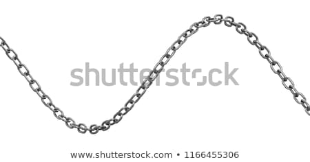 Stock fotó: Curved Steel Chain 3d