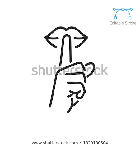 Foto stock: Silent Sign By Hand