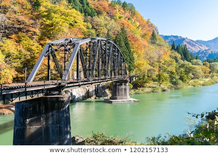 Fukushima First Bridge View Point Stok fotoğraf © vichie81