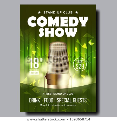 [[stock_photo]]: Retro Poster Of Evening Comedy Live Show Vector